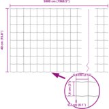 Euro Ograda s 13 Stupova 0.4x50 m Cinkovani Čelik Siva | shoptok.hr