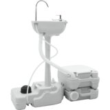 vidaXL Kampirna škatla Siva podlaga + bela pokrov + cool siva NI NI NI | Shoptok.si