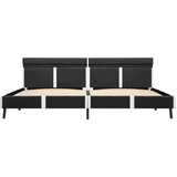  Okvir za krevet od umjetne kože s LED svjetlom sivi 180x200 cm | shoptok.hr