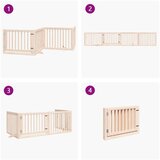 vidaXL Ograda za pse z vrati zložljiva 4 paneli 320 cm topolovina | Shoptok.si