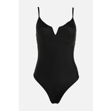 Trendyol Black V-String Swimsuit Cene