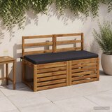  Jastučići za klupe - 2 dijela SOEST 2 kom. 100% poliester - Tamno plava 120 x 50 x 5 cm Melange | shoptok.hr
