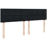 vidaXL Otomanski posteljni okvir z vzmetnicami črn 200x200cm žamet | Shoptok.si