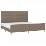  Okvir za krevet bez madraca smeđesivi 200x200 cm od tkanine | shoptok.hr