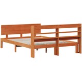  Krevetna konstrukcija 2 kom. Vosak smeđa Čvrsto borovo drvo 135 x 190 cm | Shoptok.si
