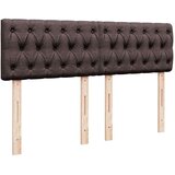  Otomanska postelja z vzmetnico & LEDs rjav 140x190 cm blago, (22011957) | Shoptok.si