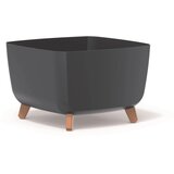 Prosperplast Gracia Square DGQL400-S433 tegla za cvijeće s nogicama i umetkom – 39 × 39 × 27 cm, antracit | shoptok.hr