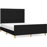  Okvir za krevet bez madraca crni 140 x 190 cm od tkanine | shoptok.hr