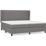  Krevet s oprugama i madracem tamnosivi 200 x 200 cm od tkanine | shoptok.hr