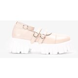 Gemre Beige lace-up shoes with tractor sole Jonell | ePonuda.com