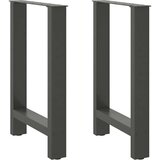 Noge za jedilno mizo antracitne barve 2 kosa 50 x (72-73) cm jeklo | Shoptok.si