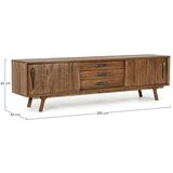 BIZZOTTO TV omarica iz masivnega manga v naravni barvi 200x60x43 cm Sherman – | Shoptok.si