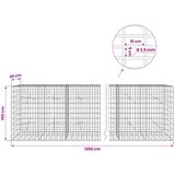  Gabion s žicom debljine 3,5 mm i mrežom 5x10 cm 1200x20x100 cm Slike