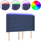 Maison Chic led posteljno vzglavje - vzglavna omarica - nočna omarica modro 147x16x118/128 cm blago, (21711612) Cene