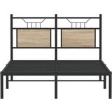 vidaXL Posteljni okvir brez vzmetnice hrast 120x200 cm inženirski les | Shoptok.si