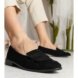 Gemre Black women's classic eco-suede loafers Laiza | Shoptok.si