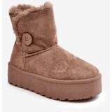 Kesi Women's platform snow boots with fur, beige Vikas Cijene