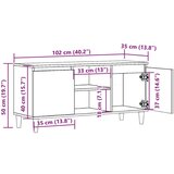 vidaXL TV ormarić Artisan hrast 102x35x50 cm izrađeno drvo | shoptok.hr