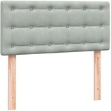 vidaXL Box spring postelja z vzmetnico svetlo siv 90x220 cm žamet | Shoptok.si