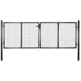  Mrežasta vrtna vrata od pocinčanog čelika 289 x 100 cm siva | shoptok.hr
