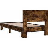  Okvir kreveta boja hrasta 75 x 190 cm konstruirano drvo i metal | shoptok.hr