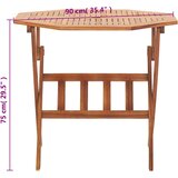  Sklopivi vrtni stol od masivnog bagremovog drva 90 x 75 cm | shoptok.hr