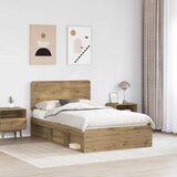  Krevetna konstrukcija Umjetnička hrastovina 120 x 190 cm | shoptok.hr