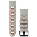 Garmin nadomestni pašček, Quickfit 26'', silikonski, Fog Gray/Ember Orange, (20836545) | Shoptok.si