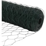 vidaXL Heksagonalna ograja Zelena 1.2x50 m Jeklo, Ograjni stebri 13 kosov Zeleni Ø32 mm 170 cm Galvanizirano jeklo | Shoptok.si