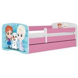 HAPPYKIDS Dječji krevet Dreamy Frozen 140x70 sa madracem s ladicom Rozičasta | shoptok.hr