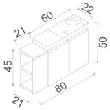 Hanah home Ormarić sa umivaonikom Ferla 80 210 | Eponuda.com