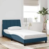  Okvir kreveta s LED-om bez madraca Hanko plavi 100 x 200 cm baršunasti | Eponuda.com