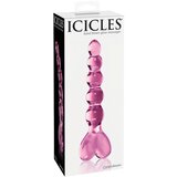 Icicles br. 43 - perlasti stakleni dildo (roza) | shoptok.hr