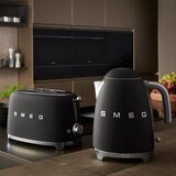 Smeg TSF01BLMEU 2-Schlitz-Toaster 50's Retro Style, Schwarz Matt Cene