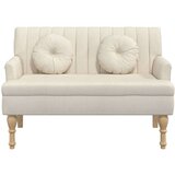  Klop z blazinami lanena 113x64,5x75,5 cm blago, (20955099) | Shoptok.si