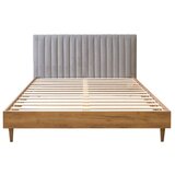 Bobochic Paris Svijetlo sivi/u prirodnoj boji bračni krevet s podnicom 180x200 cm Oceane – Cijene