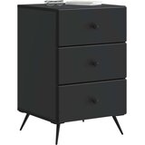  Noćni ormar s ladicama Crna 43 x 41 x 66 5 cm Konstruirano drvo | shoptok.hr