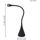 Eglo 64975 - LED prigušiva stona lampa SNAPORA PRO LED/3,5W/230V 3000K crna | Eponuda.com