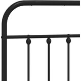 Metalni okvir kreveta uzglavlje i podnožje crni 135x190 cm | shoptok.hr