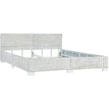 Maison Chic Posteljni okvir - Dvoposteljna postelja - Zakonska postelja siv iz naravnega ratana 180x200 cm-J5410, (21773763) | Shoptok.si