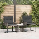  Set vanjskog namještaja 7 pcs Siva i tamno siva poliratan | shoptok.hr
