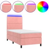  The Living Store Box spring postelja z vzmetnico LED roza 90x200 cm žamet - Box Spring Postelja, (21448992) | Shoptok.si