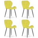Mango stolica - žuti baršun / crne noge x 4 | shoptok.hr