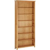 vidaXL Knjižna omara 7-nadstropna 90x22,5x200 cm trdna hrastovina Cene
