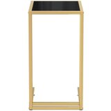  Bočni stolić za računalo crni 50x35x65 cm od kaljenog stakla | shoptok.hr