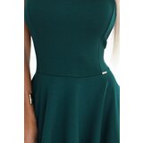 Numoco 575-2 Flared dress with a spectacular longer back – bottle green | Shoptok.si
