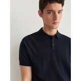 Reserved - Prugasti polo-džemper - mornarsko plava | shoptok.hr