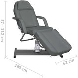  Masažni stol sivi 180 x 62 x (87 - 112) cm | shoptok.hr