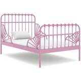 vidaXL raztegljiv posteljni okvir roza kovinski 80x130/200 cm | Shoptok.si