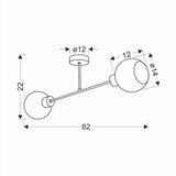 Amanda Luster Crno Zlatni 2x40 E27 ( 15002 ) | Eponuda.com